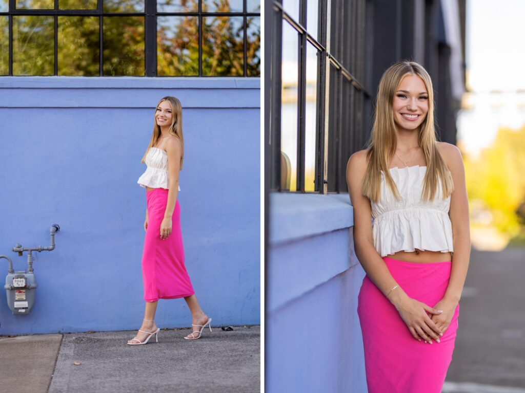Senior photos in Vancouver Washington and Portland Oregon in summer