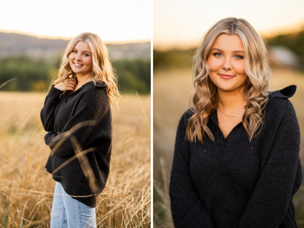 Senior photos in Vancouver Washington and Portland Oregon in the fall