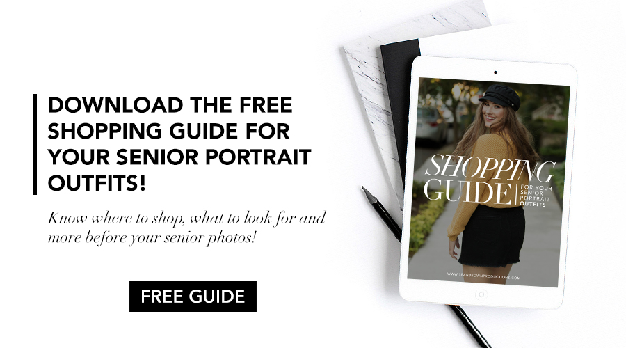 Free Shopping Guide for Your Senior Portrait Outfits Sean Brown Productions High School Senior Photographer Vancouver Washington Portland Oregon