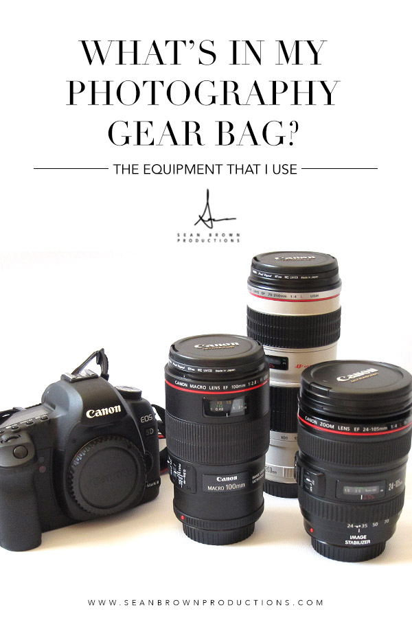 What Is In My Photography Gear Bag Photography Education Sean Brown Productions